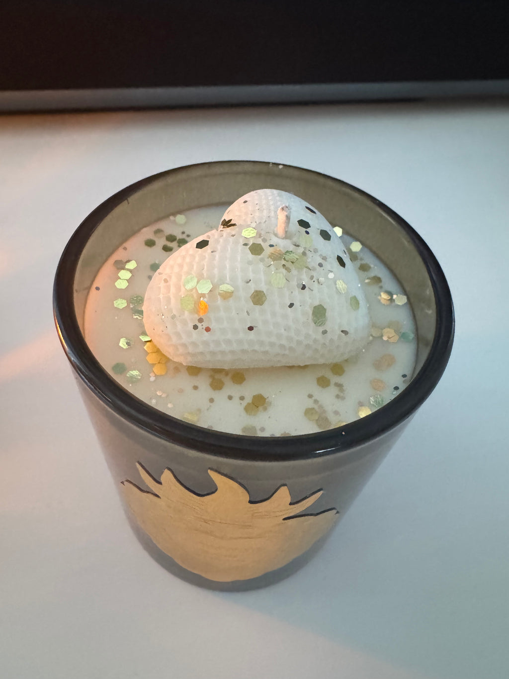 Glitter Heart Scented Candle