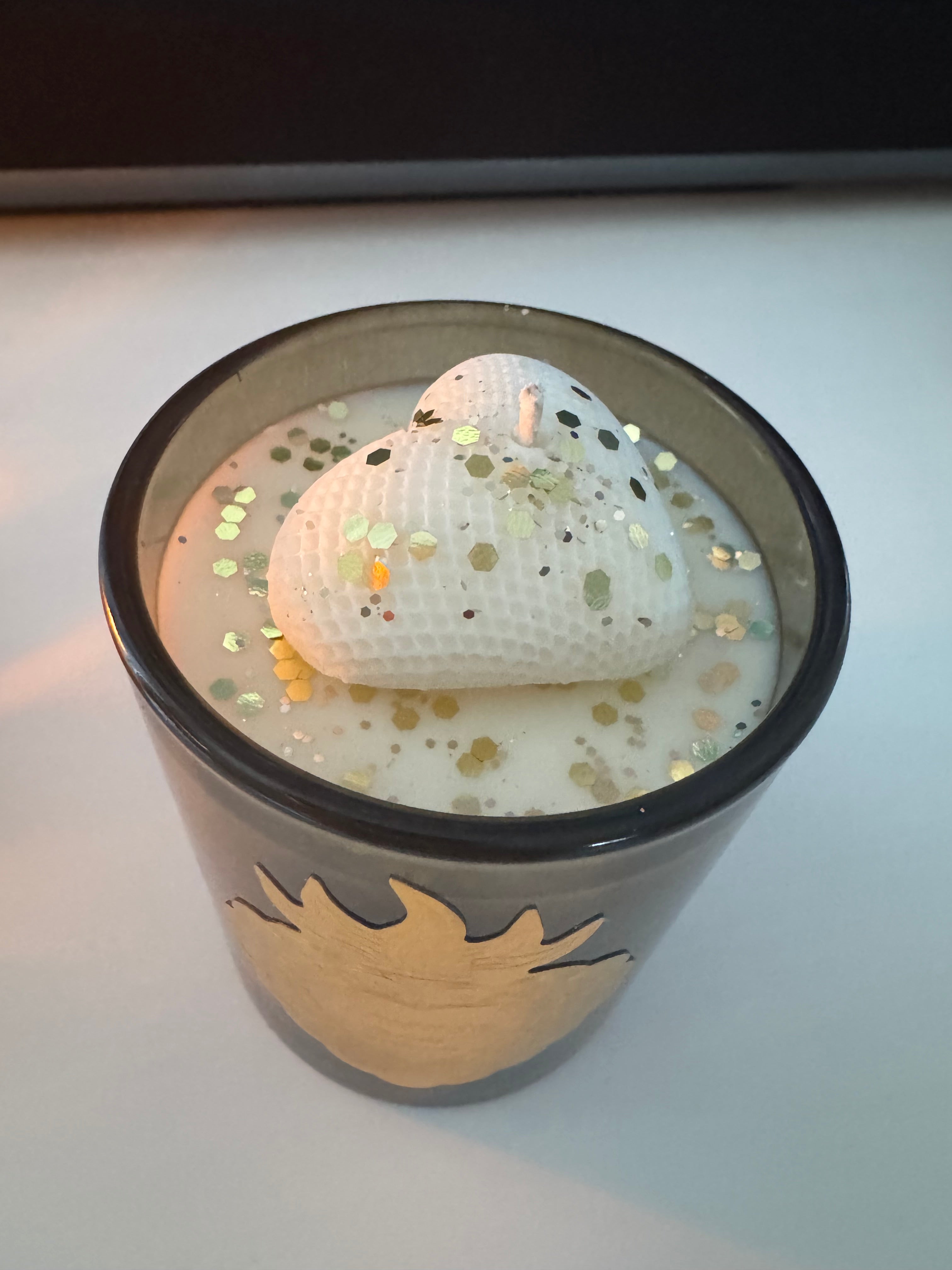Glitter Heart Scented Candle
