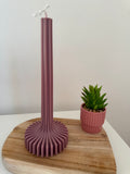 Ribbed Pillar Candle