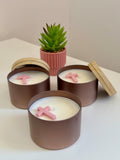 Rose cross jar candle