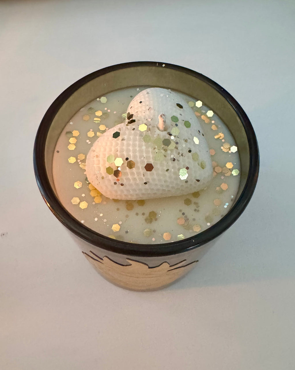 Glitter Heart Scented Candle